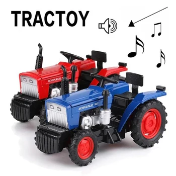 1:32 Модел Сплав земеделското стопанство Трактор, Леене Под Налягане, Играчка Със Звук Светлина Електрически Моделиране Събиране на моторни Превозни Средства, Играчки за момчета