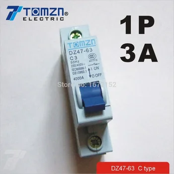 1 P 3A 240 В/415 50 Hz/60 Hz Мини автоматичен прекъсвач MCB C45 C тип