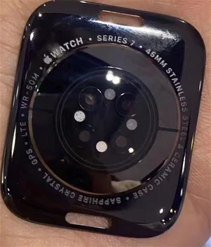 1 Брой (неръждаема стомана) Без Вериги Задния Капак на Отделението за батерията Стъклена рамка, която Рамка Калъф за Apple Watch Серия s7 45 мм, Калъф