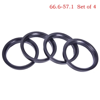 1 Комплект 4 Центрических пръстени Диаметър на главината на централната пръстените на колелата на автомобила 66,6-57,1 мм