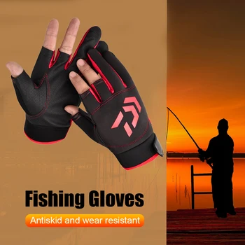 1 Чифт Рибарски Ръкавици, 3 Отрезанных Пръст, Мини Спортни Ръкавици с един пръст на открито, Преносими Риболовни ръкавици За Носене