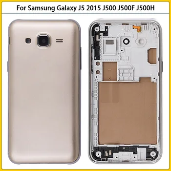 10 БР. За Samsung Galaxy J7 J5 J500 J500F J700 J700F Средна Рама Шаси Пластмасов Задната част на Капака на Батерията в Задната Врата на Корпуса Калъф