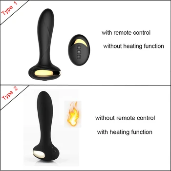 10 Режими на Мъжки Масажор на Простатата Безжично Дистанционно Отопление Анален Включете G-spot Анален Накрайник Вибратор Умна Зареждане на Топло Вибратор за Мъже
