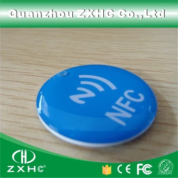 (10 бр) Нова Водоустойчив Епоксидни NFC етикета на 32 мм, Crystal Blue за Sony и други NFC телефони