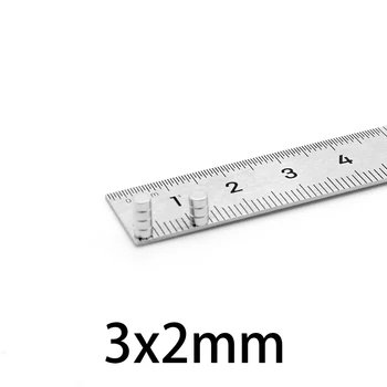 100-2000 бр 3x2 мм Търсене Магнит Малък диаметър 3 мм x 2 мм Дълги Малки Кръгли магнити 3 *2 мм Неодимови дискови магнити 3 * 2 силни магнитни