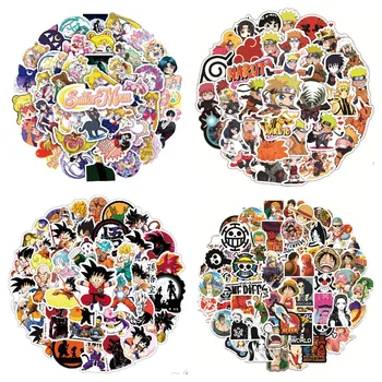 100 бр. Разнообразни Аниме Етикети Sailor Moon/One Piece/Demon Slayer/Dragon Ball/Етикети Наруто Сладък Стикери За Лаптоп