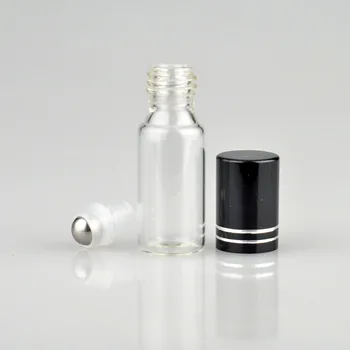 100шт 5 мл Стъклен хвърляне на бутилки за етерични масла за Еднократна Употреба Парфюм Дезодорант Контейнери С UV Капак