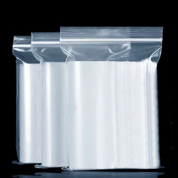 100шт по-Дебел Прозрачен Ziplock Пластмасови Опаковки Бонбони 