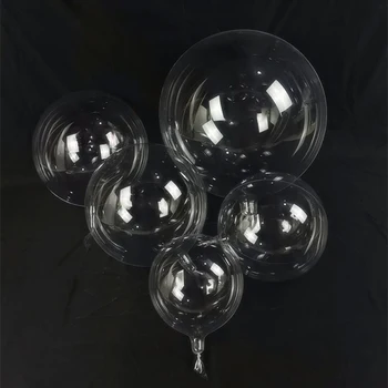 10шт Прозрачен Бобо Балон Прозрачен Въздух, Хелий Глобуси Сватба, Рожден Ден Украса Детски Душ Надуваеми Балони