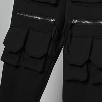 11 BYBB'S DARK 2021 Панталони с много джобове с цип за Панталони-карго в стил хип-хоп, Мъжки Зреещи, Свободни Функционални Панталони, Мъжки Градинска Облекло