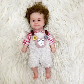 15 см Bebe Кукли Реборн Силиконови Цялото Тяло Спящи Близнаци Реалистична Мини Кукла Реборн Изненада За Децата на 6 Инча Kawaii Детски Играчки