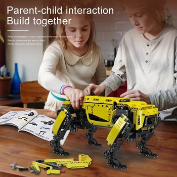 15066 Технически Робот Играчки Приложение и Радиоуправляеми Моторни Boston Dynamics Голямо Куче Модел AlphaDog Строителни Блокове, Тухли, Детски Подарък