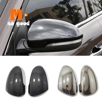 16 17 18 19 2020 За Hyundai Tucson Вратата на Колата, завъртащо се на Огледалото за Обратно виждане Стикер на Кутията Покритие с ABS Аксесоари От Въглеродни Влакна