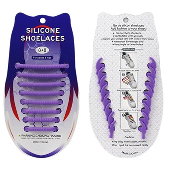 16 бр./компл. Силикон универсален ремък за обувки без връзки, Кръгли ластични шнурове, връзки за обувки за бягане за Деца и възрастни, Гумени обувки дантела