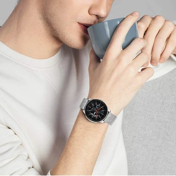 18 мм и 20 мм и 22 мм Быстроразъемный Мрежест Каишка за часовник Samsung Galaxy Watch Active 2 40 мм 44 мм Гривна за Huawei Watch GT 2д