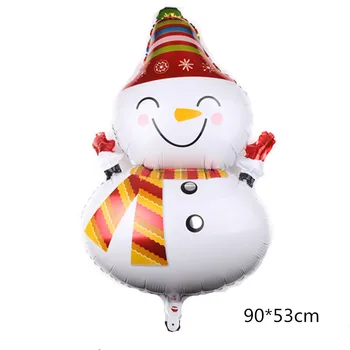 1бр Голям е Размерът на Коледна Елха Дядо Коледа, Снежен човек Балони, Играчки, Коледна Украса За Дома Алуминиево Фолио Балон