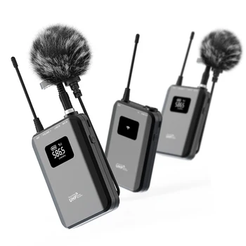 2.4 g Безжична Петличный Микрофон с Функция на Монитора UHF преносим Гърдите Микрофон за Смартфони DSLR Камери