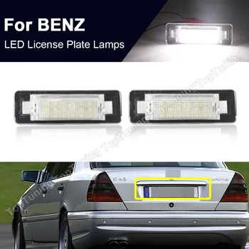 2 БР. LED табела Светлина За Mercedes Benz W210 4D Седан W202 4D Седан Лифтинг 1997 1998 1999 2000