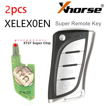 2 бр. Xhorse XELEX0EN VVDI Супер Дистанционно ключ с XT27 XT27A66 Супер Чип Работи за VVDI2/VVDI Key Tool Max за Lexus Type