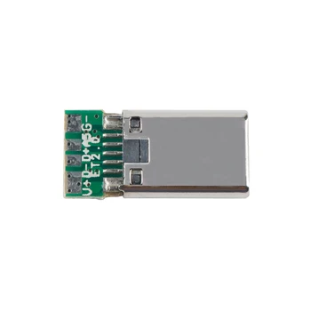 2 бр. Конектор USB Type C 24 P Штекерное Гнездо за Адаптер за Запояване на Проводници Кабел 24 Шипове ПХБ Такса Адаптер Модул за Бързо Зареждане на Телефона