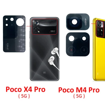 2 бр. Стъкло Камера За Xiaomi Mi Poco X4 M4 Pro F4 4G 5G Задната част на Задната Камера стъклен Обектив С Лепило Лепило