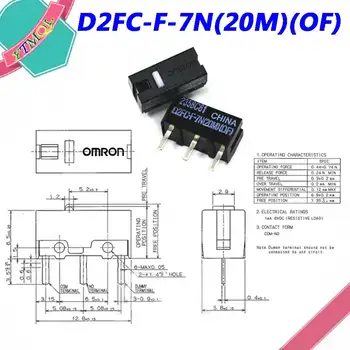 2 елемента Микропереключатель мишката D2FC-F-7N (20 М.) (ОТ) Бутон на мишката Досадно D2FC