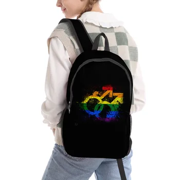 2020 Нов Прием на ЛГБТ 3D Цифров Цветен Печат Ученическа Раница За Колежа, Чанта За Лаптоп, Младежта Ежедневни Модерен Мъжки/Дамски Чанта