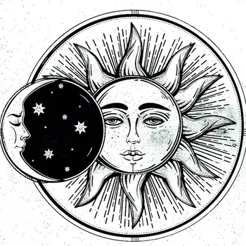 2021 Кръгло Лице на бога-Слънце Луна Звезди фон Прозрачни Печати Занаяти Картичка за Коледа, Хелоуин, БЕЗ метални режещи удари Scrapbooking