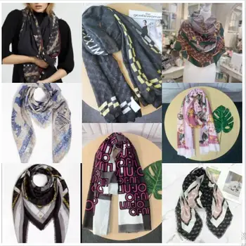 2021 външна търговия модерен женски шал затеняющий дишаща дълъг шал от естествена коприна женски шал с принтом личност