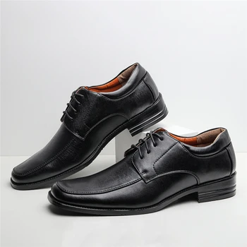 2021 лятна мъжка бизнес кожени обувки, официалната мъжки обувки за почивка, японската кожени обувки с квадратна глава