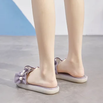 2022 Кожени чехли за жени през лятото да се носят сухожилията меки плажни обувки HY-269