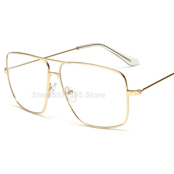 2023 Реколта Златна Метална Дограма за Очила Мъжки Дамски Слънчеви очила Ретро Квадратни Оптични Лещи за Очила Ботаник Прозрачни Лещи Очила