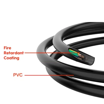 250 16A EUR Включете 3x1,5 мм2 кабел за свързване на контакти и електрически изделия DIY Европейски Щепсел със Заземен Съединител LN тел