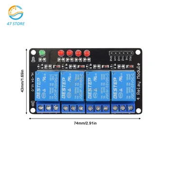 3 3,3 4-канален модул за ниско ниво на спусъка със светлинен релейным изход 4-канален модул за Arduino Директна доставка OEM