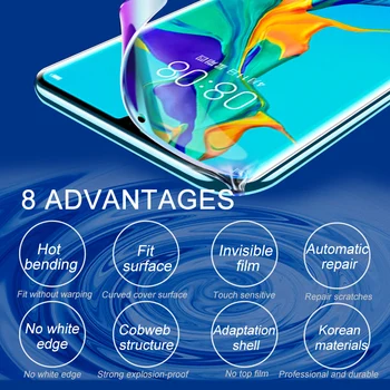 3 бр. Извити Защитно фолио За екрана Huawei P30 Pro P20 Pro Lite С Пълно покритие Гидрогелевая Филм За Huawei Капитан 20X20 30 40 Pro lite