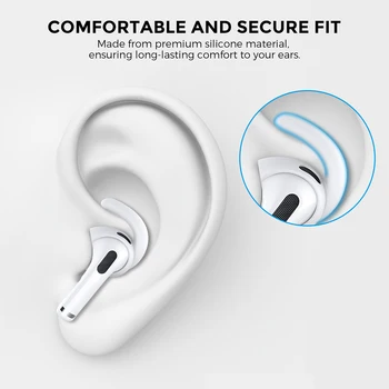 3 чифта Силиконови ушни куки със защита от падане, Ухото куки, Накрайници за слушалки TWS за слушалки Apple Airpods 3-то поколение, слушалки Airpods 3 Sports