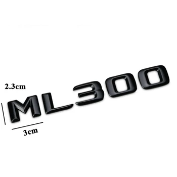 3D ABS Черни Хромирани Букви За Лого на Кола Mercedes Benz ML 270 300 320 350 400 500 W163 W164 Емблема на Багажника Етикети Аксесоари