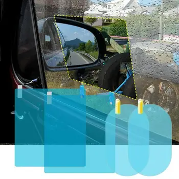 4 бр. Непромокаеми Automobile Странични Огледални Прозорци Фолиа, Прозрачни Висококачествени Водоустойчиви Мултифункционални Водоустойчиви Фарове за Етикети