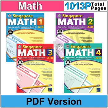 4 книги/набор от Сингапур Математика е Подходяща за Студенти Level1 ~ 4 нива на Обучение Децата на Математика Играчки Практика основна Работна Заплата за Деца