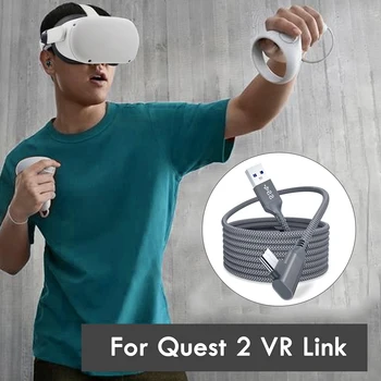 5 М Линия за Предаване на Данни За Oculus Quest 2 Кабел за зареждане на Слушалките 16 ФУТА VR Линк USB 3,1 Кабел, Тип A-C За Пренос на Данни Аксесоари за виртуална реалност