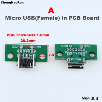 5 бр. MICRO USB За DIP Адаптер 5pin Конектор-конектор Тип B ПХБ Конвертор Прототипи такса USB-01 Разпределителните такса SMT Майчиното седалка