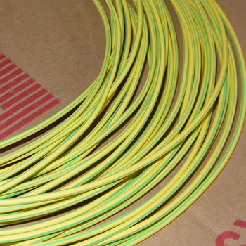 5 м/лот Жълто и зелено - 2 мм, 4 мм, 6 ММ, 8 мм, 10 мм, 12 мм Съотношение на продуктовата гама с 2: 1 Polyolefin свиване тръба Тръба Cable ръкави