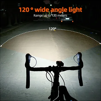 5000 mah 2400 ма Велосипеден Фенер Интелигентен Сензор за Светлина Предни Велосипеден Фенер IP64 Водоустойчив Фенер за Велосипед LED USB Акумулаторна Фенерче