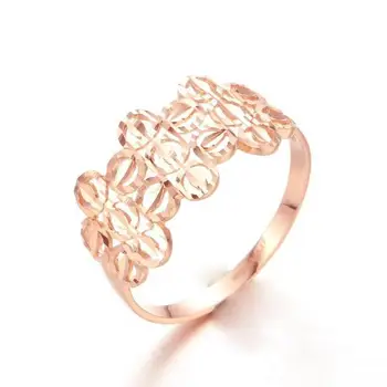585 лилава злато 14 До rose gold нова елегантна широка версия на кухи дизайн на геометрични пръстени за жени откриване на сватбени декорации подарък