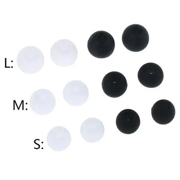6 Чифта / 2 * (S + M + L) Универсални слушалки в ушите Headphoe Слушалки от силиконов каучук
