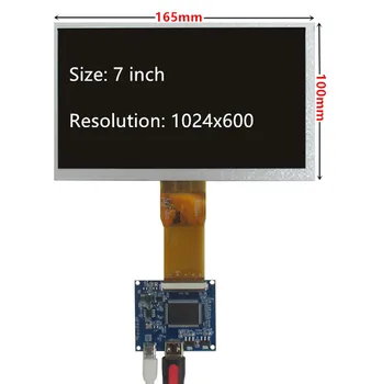 7 Инча, 1024*600 Екрана на Дисплея LCD Монитор Шофьор на Такси за Управление на Mini HDMI-Съвместим За Lattepanda, Raspberry Pi Banana Pi PC