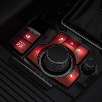 7 бр. За Mazda CX3 CX-4 CX-5 2019 Червен вътрешен Декоративен Набор от Бутон за Превключване на Предавките, Централна Конзола Рамка на Кутията
