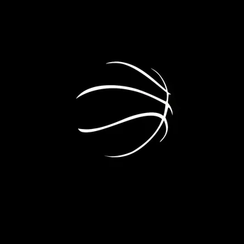 8,4 см * 8,4 СМ Баскетболна Топка Игра е Спорт Vinyl Стикер За Автомобил Black/Silver S9-0138