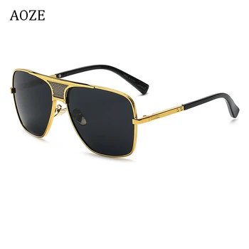 AOZE 2020 Модни Метални градиентные мъжки слънчеви очила в квадратна рамка, маркови и Дизайнерски слънчеви очила за шофиране, Vintage слънчеви Очила oculos de sol