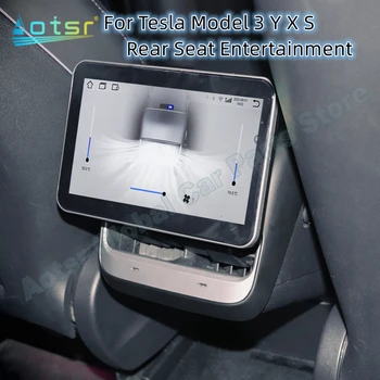 Aotsr Автомобилен Мултимедиен Плеър За Tesla, Модел 3/Модел Y X S Забавление На Задната Седалка LCD Дисплей контролен Панел Променлив ток IPS Екран